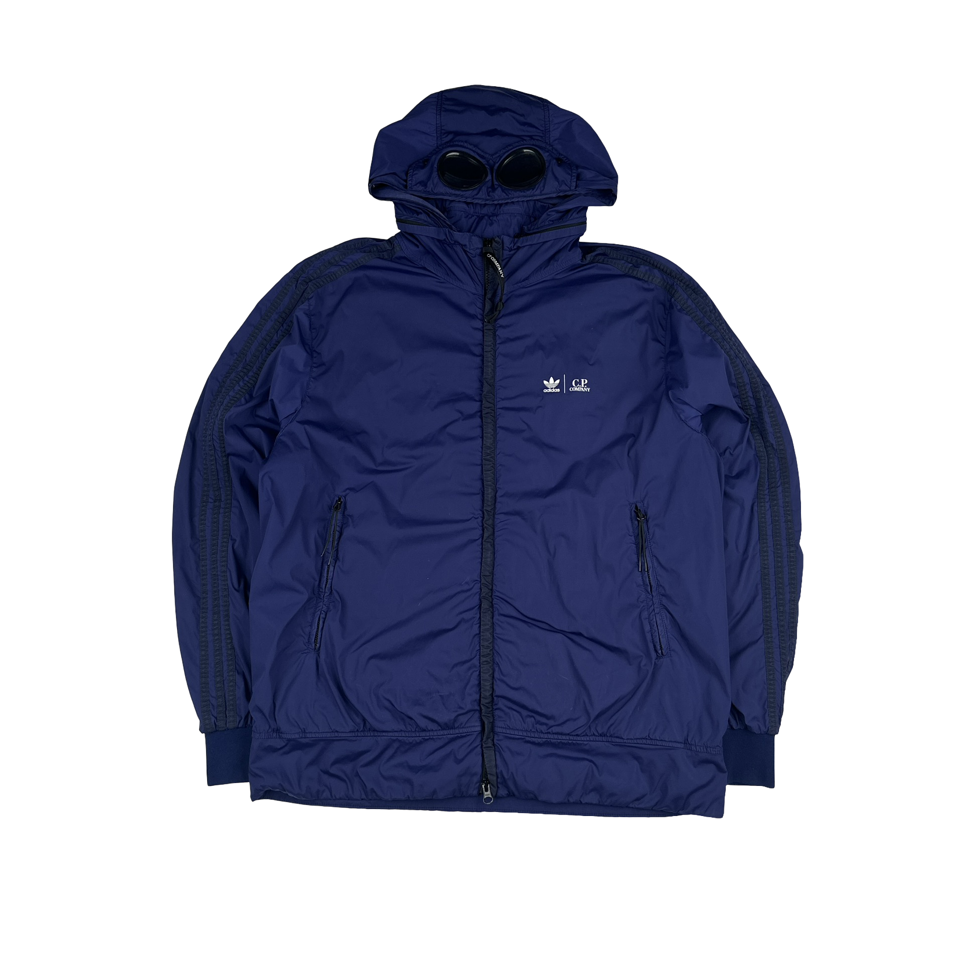 CP Company x Adidas Blue Nycra Goggle Jacket - Large – Mat's Island