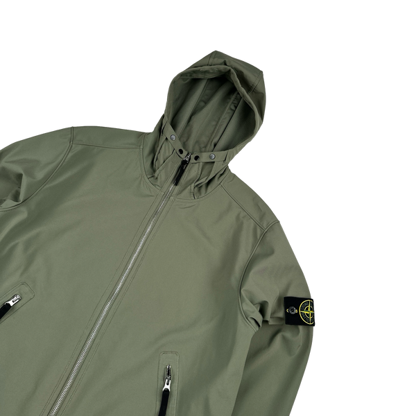 Stone Island 2018 Khaki Light Soft Shell R Jacket - Large