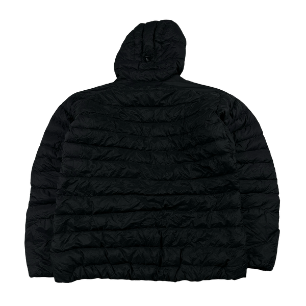 Arcteryx Black Down Filled Zipped Hooded Jacket - Large