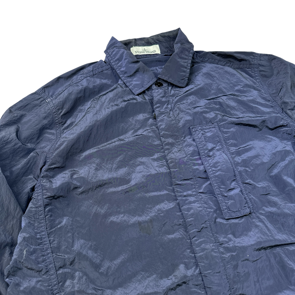 Stone Island 2018 Navy Nylon Metal Overshirt - Large