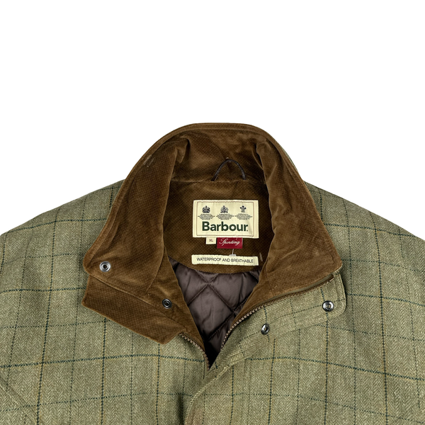 Barbour Checked Quilted Shooting Jacket - XL