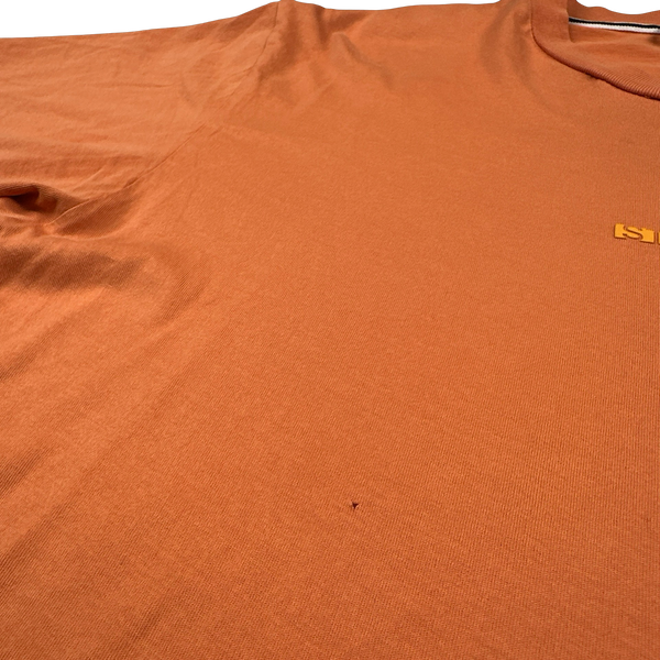 Stone Island 2023 Orange Spellout Printed Graphic T Shirt - Medium