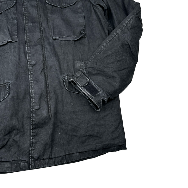 Stone Island 2006 Dutch Rope Wool Lined Cotton Long Jacket - Large