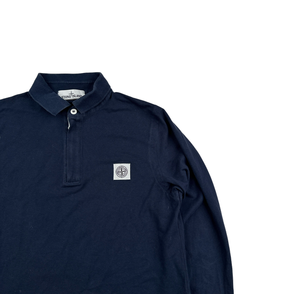 Stone Island 2017 Longsleeved Navy Poloshirt - Large