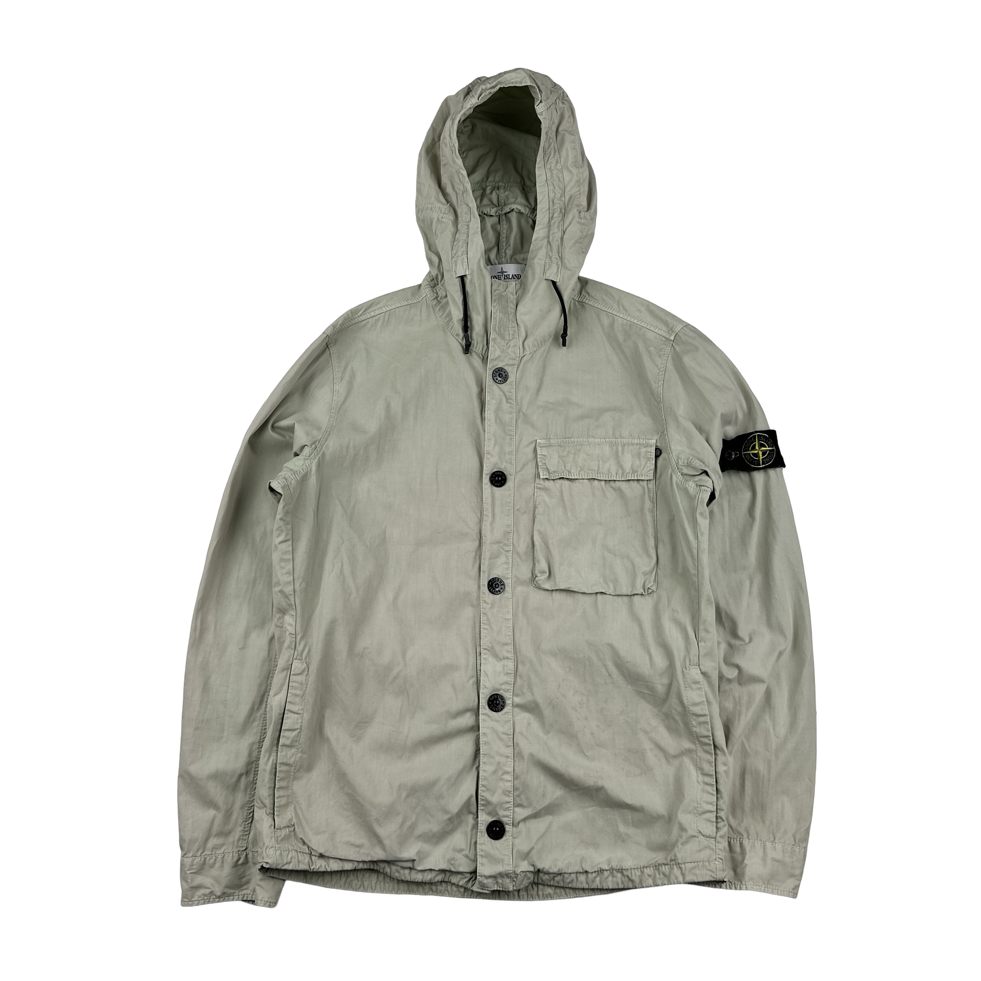 Stone Island 2018 Grey Hooded Overshirt - Large – Mat's Island
