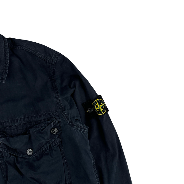 Stone Island 2021 Navy Cotton Overshirt - Small
