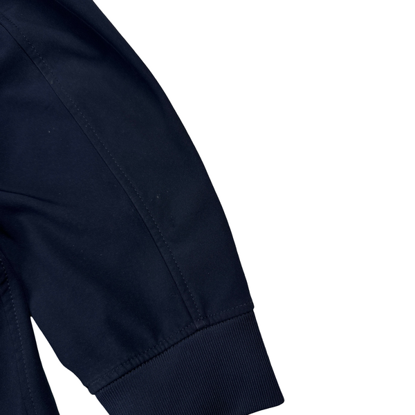 Stone Island Navy Soft Shell E Dye Hooded Jacket - XL