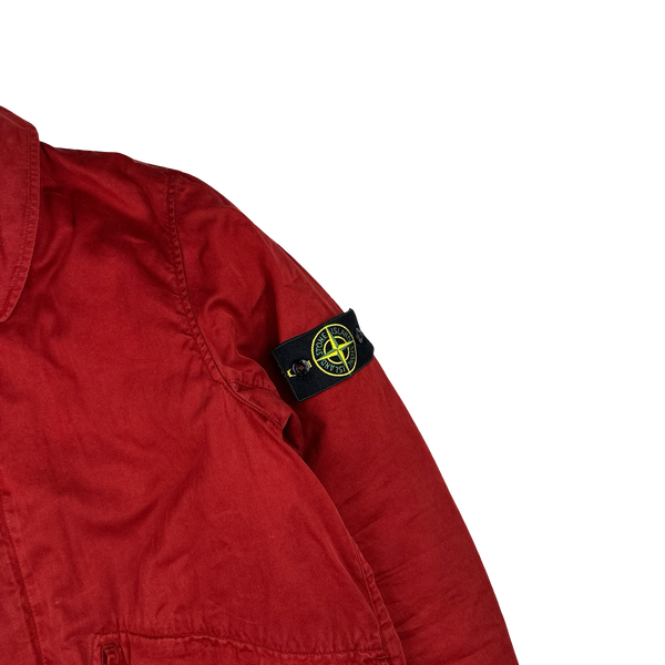 Stone Island Vintage Red Raso Gommato Dual Lined Jacket - Large