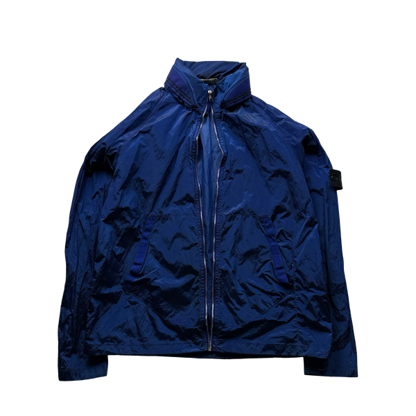 Stone Island Vintage 2005 Blue Nylon Metal Shimmer Jacket - Large