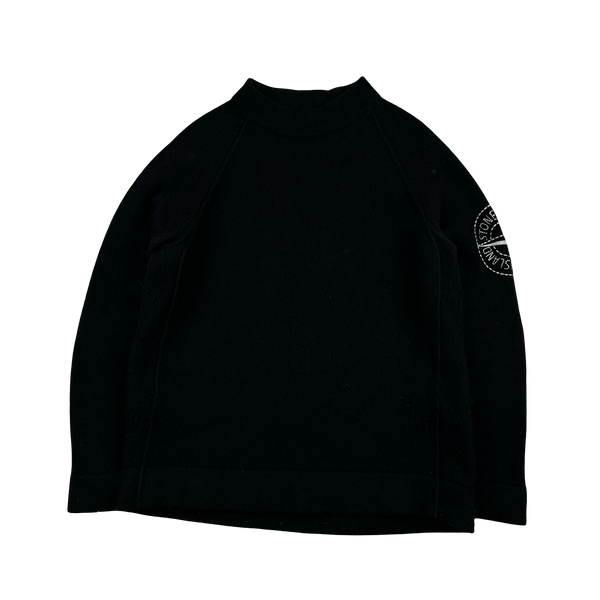 Stone Island 2019 Black Wool Crewneck Knit - XL