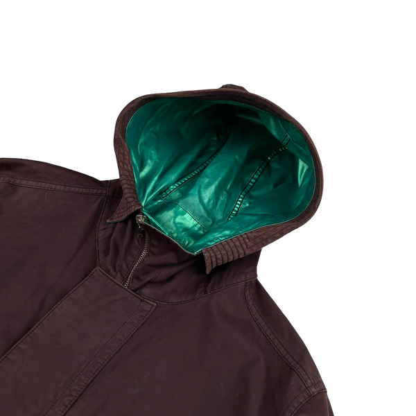 Stone Island 2015 Reversible Green Spaceman Raso Gommato Jacket - Large