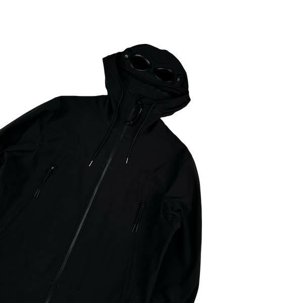 CP Company Black Soft Shell Goggle Jacket - Medium