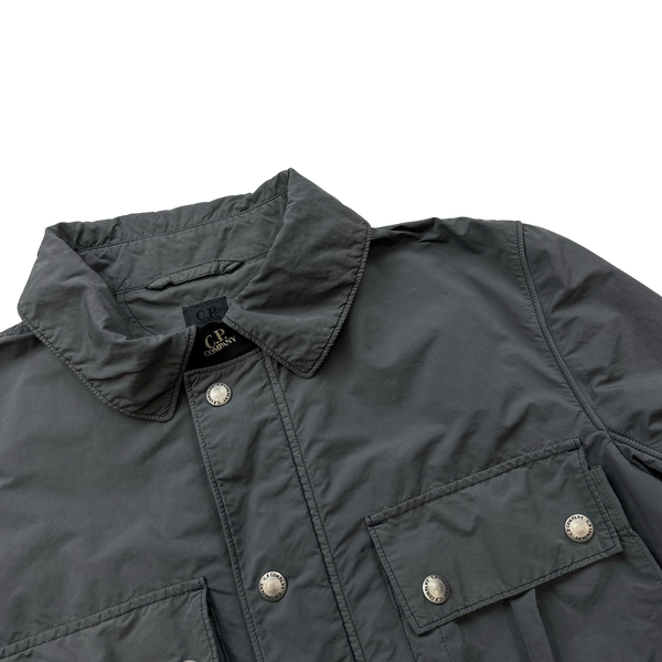 CP Company Grey Nylon Neck Tag Watch Viewer Jacket - Large
