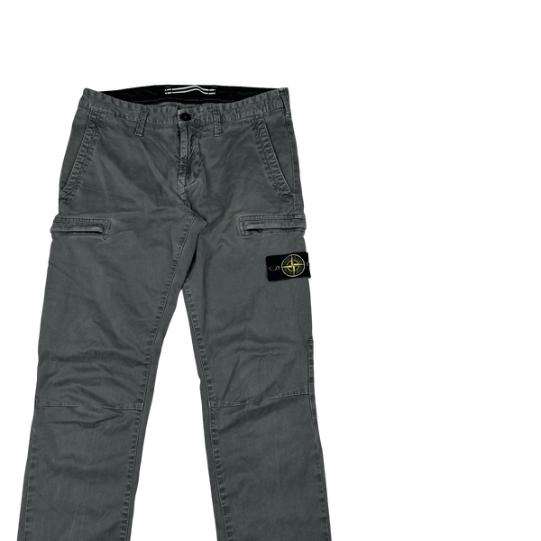 Stone Island 2019 Grey Cotton SK Cargo Trousers - 30"