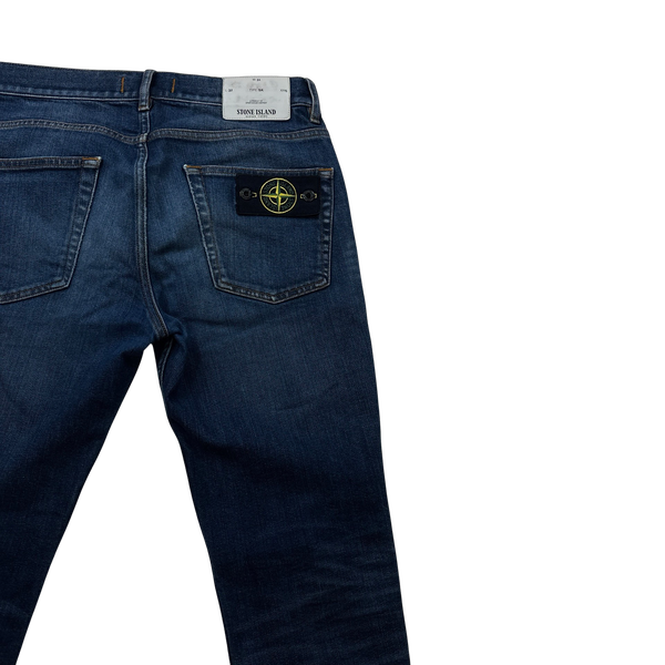 Stone Island Blue Wash Skinny Fit Jeans - 31"