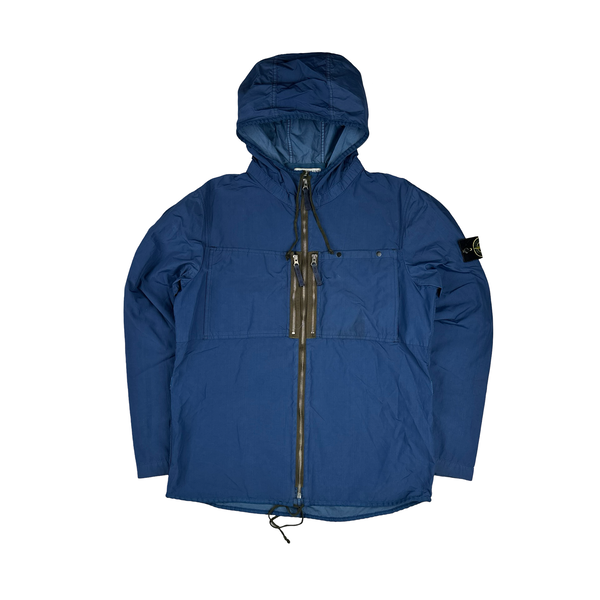 Stone Island 2010 Navy Resin Treated Nylon Jacket - Large