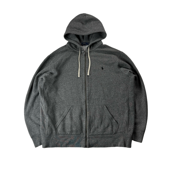 Ralph Lauren Grey Zipped Hoodie - XL