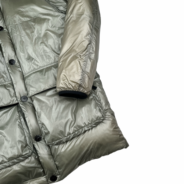 Stone Island Grey Pertex Quantum Y Down Puffer Jacket - Medium
