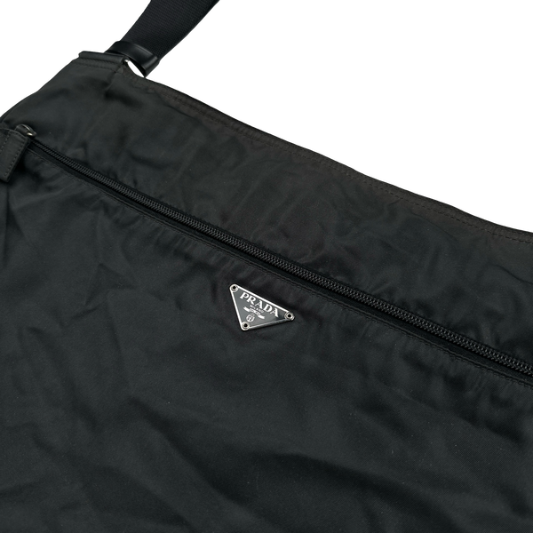 Prada Large Nylon Emblem Side Bag