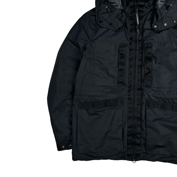 CP Company Black Micro M Goggle Jacket - Medium