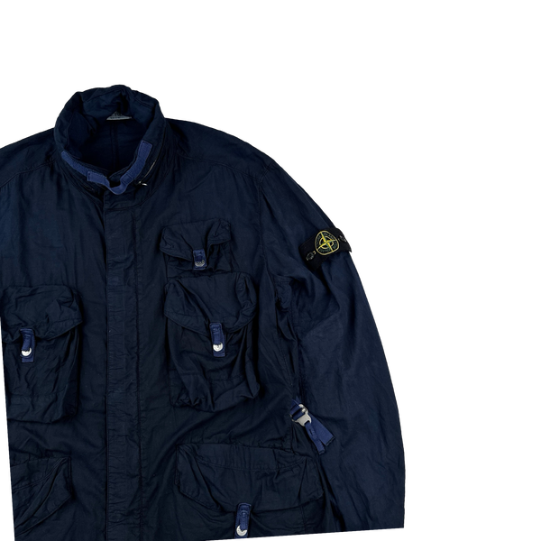 Stone Island 2009 Navy Multipocket Raso Jacket - XXL