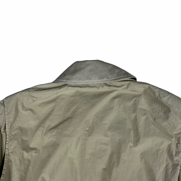 Ten C Beige Multi Pocket Mid Layer Zipped Overshirt Jacket - XL