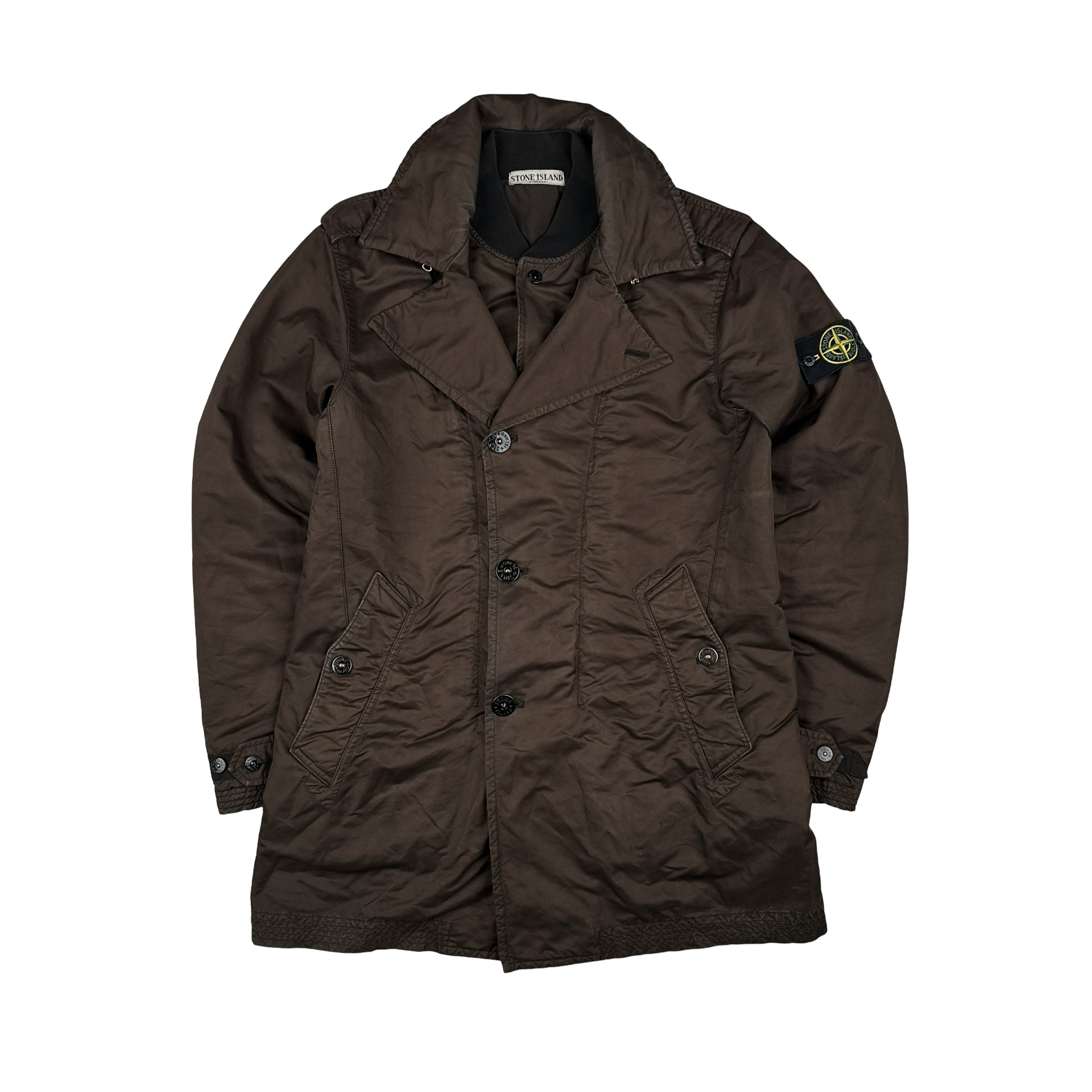 Stone Island David TC Brown Trench Coat - Medium – Mat's Island