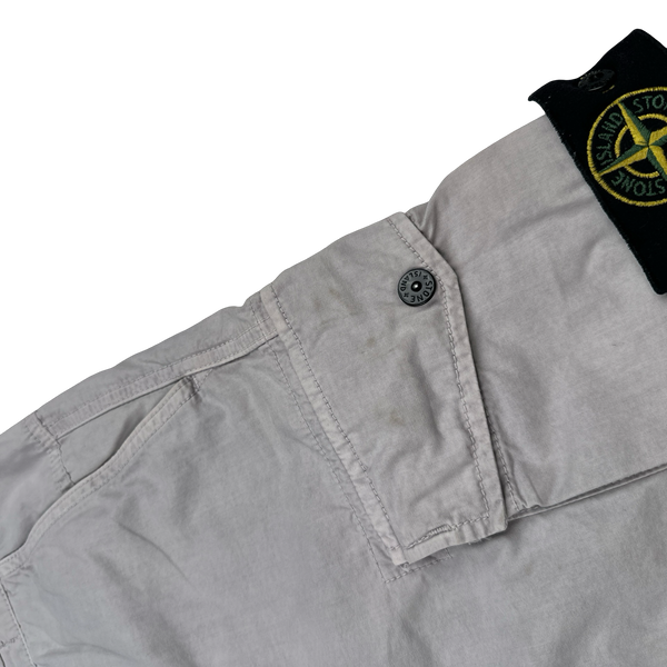 Stone Island 2020 Light Lilac Cotton Cargo Shorts - 29"