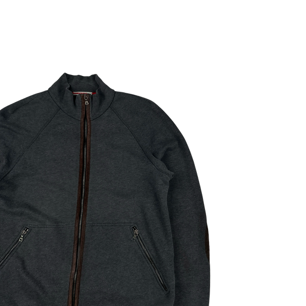 Prada Grey Lightweight Wool Zipped Knit Jumper - Large