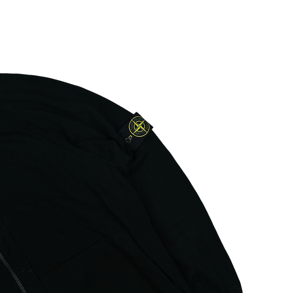 Stone Island 2024 Black Knit Zipped Hoodie - XL