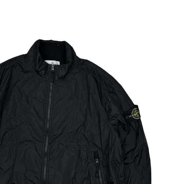 Stone Island 2023 Black Garment Dyed Crinkle Reps Jacket - XXL