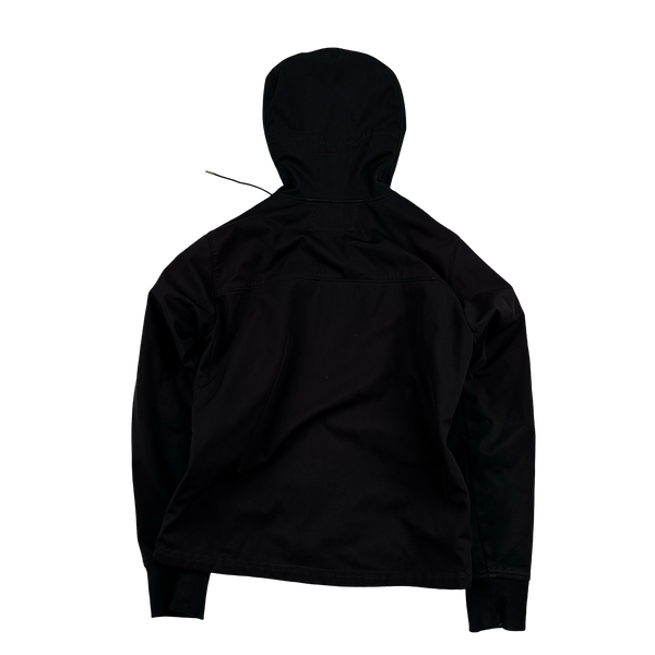CP Company Black Fleece Lined Soft Shell Goggle Jacket - Large