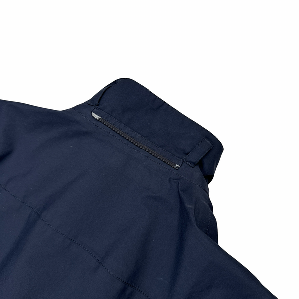 Prada Navy Nylon Red Tab Goretex Shell Long Jacket - XL
