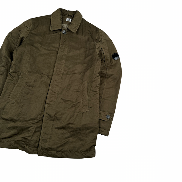 CP Company Khaki Nylon B Shimmer Lens Viewer Collared Jacket - Large