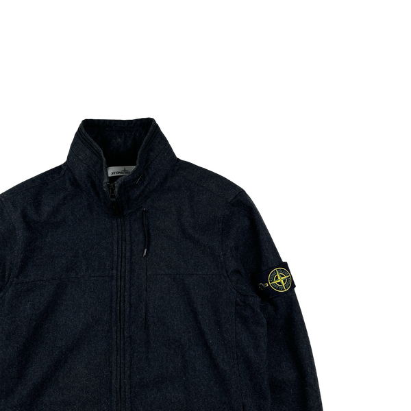 Stone Island 2014 Dark Navy Wool Overshirt - Medium
