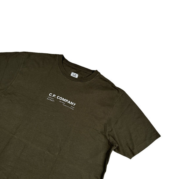 CP Company Metropolis Khaki Graphic T Shirt - XL