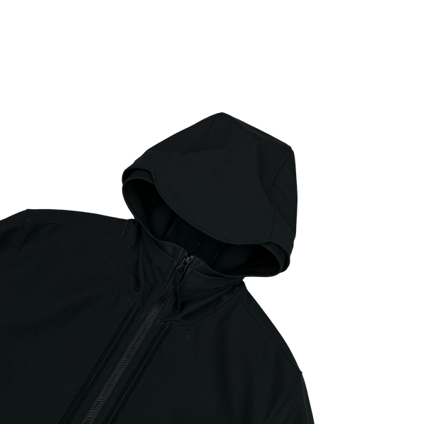Stone Island 2022 Black Soft Shell R E Dye Tech Jacket - Medium