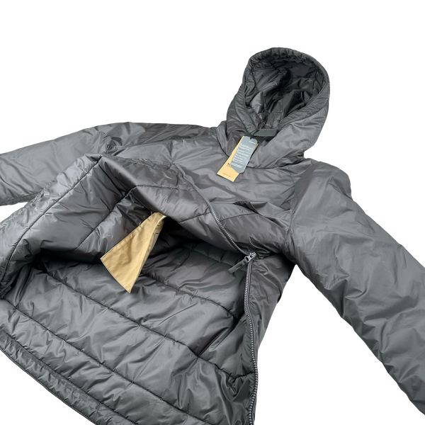 Ten C Charcoal Hooded Primaloft Mid Layer Padded Pullover Jacket - Large