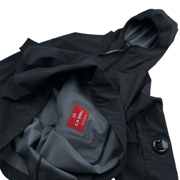 CP Company Black Soft Shell Smock Pullover Jacket - Large
