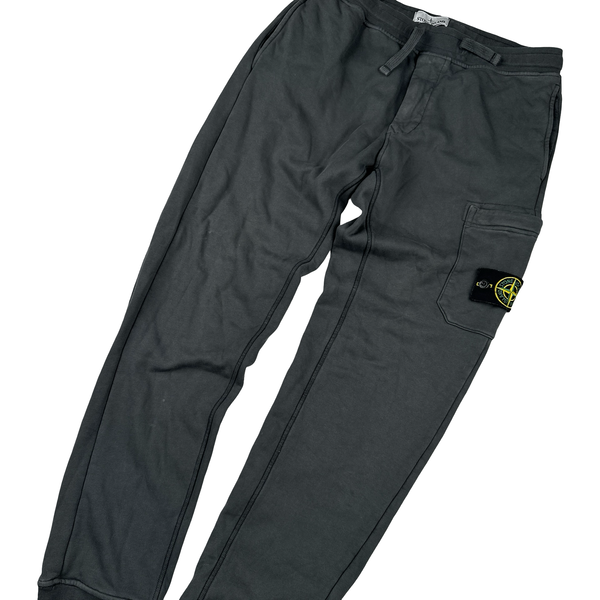 Stone Island 2023 Dark Grey Zipped Hoodie Cotton Tracksuit - Medium