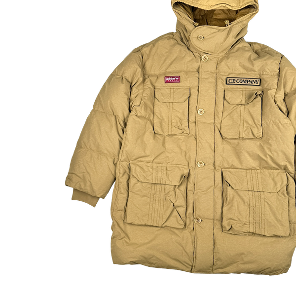 Adidas Spezial X CP Company RARE Sand Thick Puffer Print Lined Jacket - XL