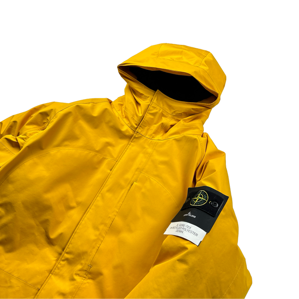 Stone Island Yellow 3L Goretex Puffer In Recycled Polyester Down - Large