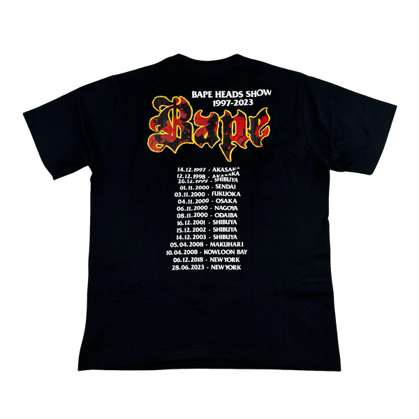 BAPE Graphic Concert Black T Shirt - Medium