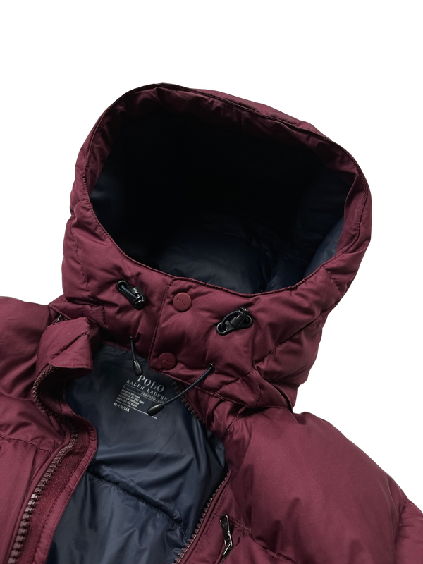 Ralph Lauren Red Down Filled Hooded Puffer Jacket - Medium