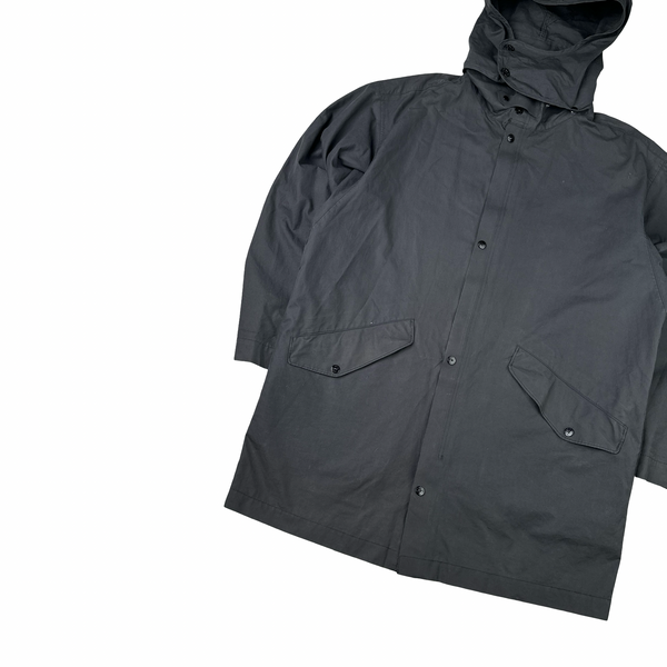 Stone Island 2004 Grey Cotton Long Jacket - Large