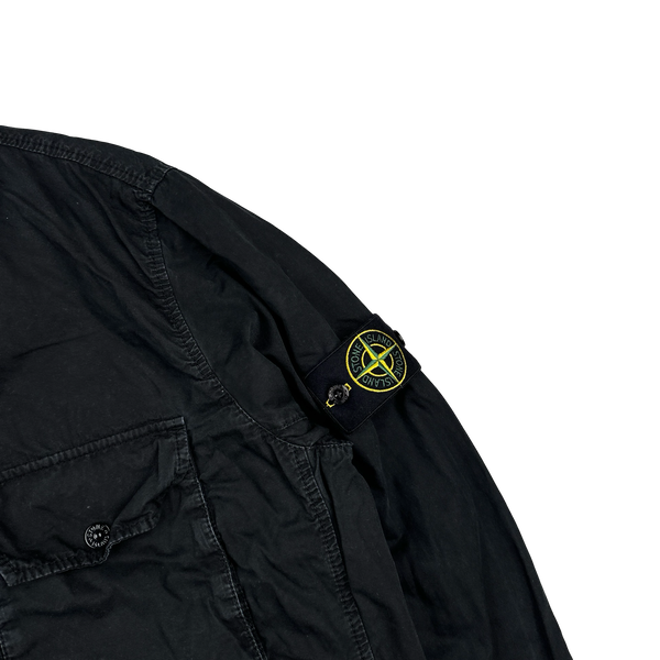 Stone Island 2021 Black Cotton Overshirt - XXL