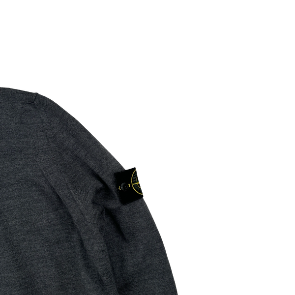 Stone Island 2020 Grey Merino Wool Crewneck Jumper - Medium