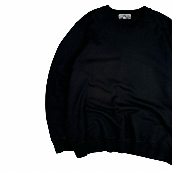 Stone Island 2022 Black Cotton Crewneck Sweatshirt - XXL