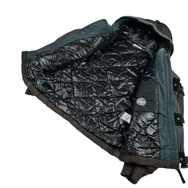 Stone Island 2010 Brown Oxford Nylon Parka Jacket - Large