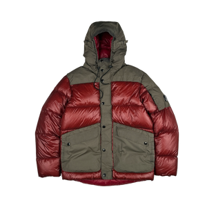 CP Company Red DD Shell Lense Viewer Puffer Jacket - Medium